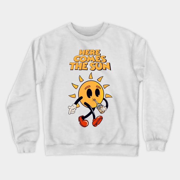 Here comes the sun Crewneck Sweatshirt by Pafart